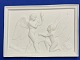Antik platte i bisquit af Bertel Thorvaldsen (1770-1844): "Amor og Hymen spinder livets tråd”. ...