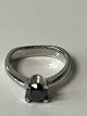 14 Karat solitairering hvidguld  med sort diamant.Stemplet: R.Svart, 585Guldsmed: R. ...