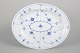 Royal Copenhagen, Musselmalet Riflet, stort antikt serveringsfad.Stort antikt serveringsfad ...