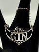 Gin Flaske Skilt i 925 Sølv DanskVægt: 7,85g