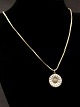 Georg Jensen sterling sølv marguerit vedhæng D. 1,8 cm. og sterling sølv kæde 49 cm. emne nr. 647142