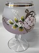 Rømerglas Cognac med blomstermotiv Pastel Rosa.Højde 12,0 cm.Pæn og velholdt stand.
