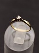 14 karat guld solitaire ring med diamant