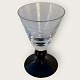 Holmegaard, Jane, Sortfods glas med drueslibninger, Portvinsglas, 7cm højt *Pæn stand*