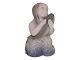 Miniature Royal Copenhagen figur, havfrue med fisk.Dekorationsnummer 2348.1. ...