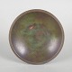 Just Andersen, Art Deco-fad i bronze.Rundt fad i patineret bronze med blødt hvælvet form og ...