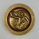 Leda og svanen - Art Deco Bronzefad / Vægtplade Vægt: 710g Dia.: 14cm, H.: 2,3cm