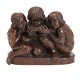 Rudolph Tegner, 1873-1950, bronzeskulptur "De tørstige Børn" udført 1916Signeret "R ...