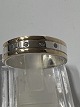 Wedding ring in silver and gold shines with three diamonds.Size 60.