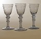 Sæt på tre Nøstetangen Chrystal Desert glas ca. år 1750 med monogrammer "PstS" & ""CADB" i ...
