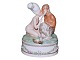 Stor Royal Copenhagen figur, Faun og Nymfe.Designet af Gerhard Henning og udført i ...