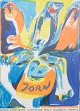 Asger Jorn, udstillingsplakat, listet dansk billedkunstner.