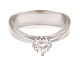 Georg Jensen 18kt hvidguldsring med diamant på 0,55ct ...