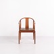 Hans J. Wegner Kinastolen FH 4283 i Mahogni med Brunt ...