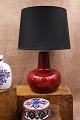 Table lamp by Ole Bogild decorated with oxblood glaze for LEE Keramik and Le Klint. Height ...