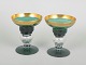 Theresienthal, par store vinglas.Par store vinglas i krystalglas fra Theresienthal med ...
