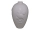 Royal Copenhagen art porcelain, small white vase featuring three birds in relief.Designed by ...