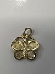 14 karat guld. Sommerfugl.Charms / Vedhæng.Højde 1,4 cm.