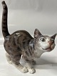 Dahl Jensen  porcelænsfigur, Stribet kat.Dekorationsnummer 1108.1. sortering.Højde ...