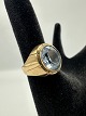 14Karat Guld Ring med stor blå sten Ring str. 52Vægt: 5,88gStemplet: 585 H.Ro.