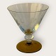Kastrup Glasværk, Lis, Cocktail, Ravgule fod, 11cm høj, 10cm i diameter *Pæn stand*