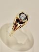 8 karat guld ring størrelse 52-53 med aquamarine fra guldsmed Herman Siersbøl emne nr. 649104