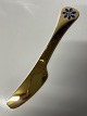 Års kniv 1986 Georg Jensen, Blå anemone.Forgyldt sterling sølv.Længde 16,5 cm.Flot ...