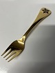 Årsgaffel 1984 Georg Jensen, Kragefod.Forgyldt sterling sølv.Længde 14,8 cm.Flot og ...