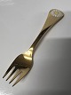Års gaffel 1986 Georg Jensen, Hvid okseøje.Forgyldt sterling sølv.Længde 14,8 ...