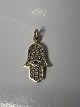 14k. Hamsa smykke - vedhæng til halskæde eller armbånd ...