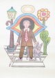 Henry Heerup, farvelitografi, dansk billedkunstner. ...