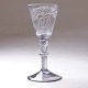 Nøstetangen Chrystal Desert glas prydet med kartouche med monogram "AFD" og ...