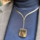 Georg Jensen halssmykke i sterling sølv. Dessin nr. A 169. Med aftageligt vedhæng med store ...