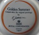 Gylden Sommer fajance porcelæn, runde sovseskåle med låg eller små terriner.