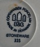 Colombia Danish stoneware service by B&G, dinner plates 24cm