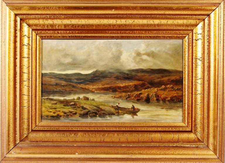 Hesketh Davis BELL (c.1830-?), skotsk højland.
Olie på lærred.