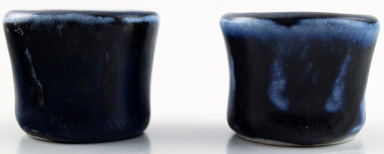 Edith Sonne for Saxbo pair of candlesticks, art pottery.
