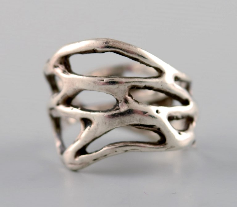 Svensk modernistisk sølv ring.