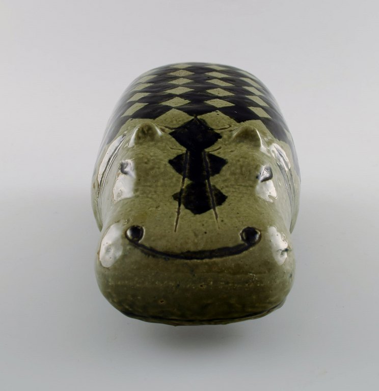 Lisa Larson for Gustavsberg. Rare hippo in ceramics.
