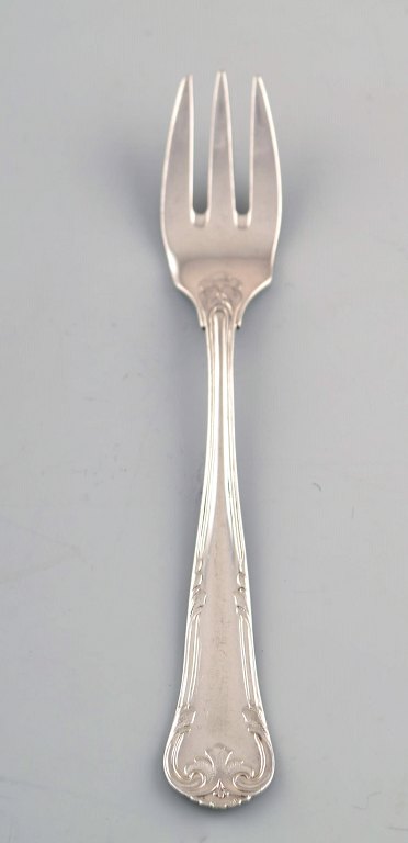6 pastry forks, Cohr, Denmark "Herregaard"  silver cutlery.
