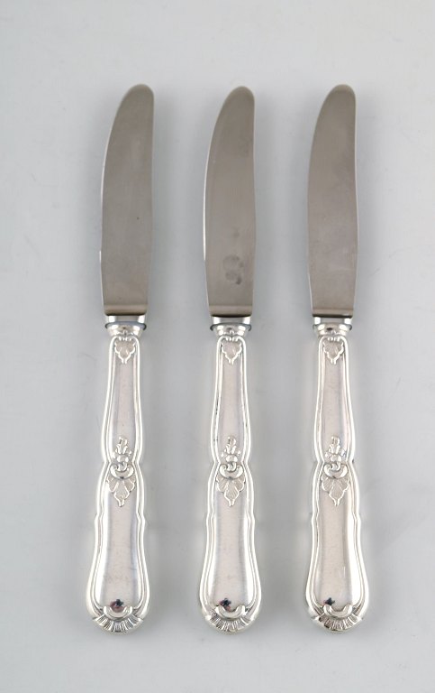 Danish silver (830). 3 fruit knives. Ca. 1930.

