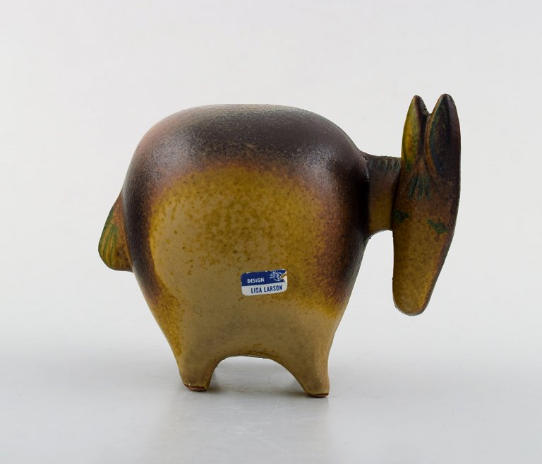 Lisa Larson Gustavsberg æsel i keramik.
Fra serien Stora Zoo 1960-68.