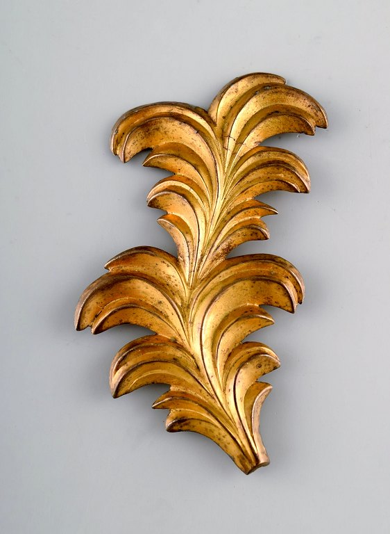 Estrid Ericson for Svenskt Tenn, Stockholm. "Plym" brooch in gilded pewter. 
Swedish design 1940 / 50