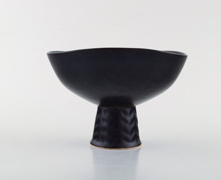 Carl-Harry Stålhane for Rörstrand. Rare vase in glazed stoneware. 1960