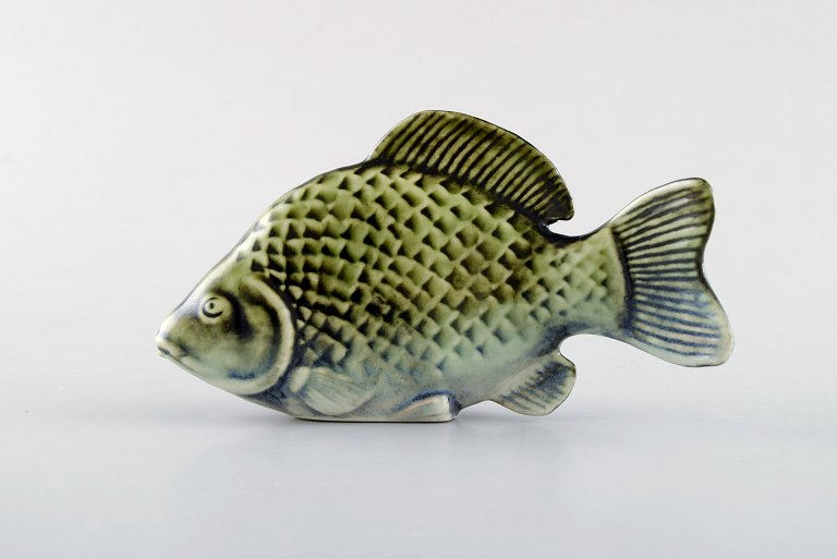 Unique Sven Wejsfelt, "Stim" fish in glazed stoneware. 1980