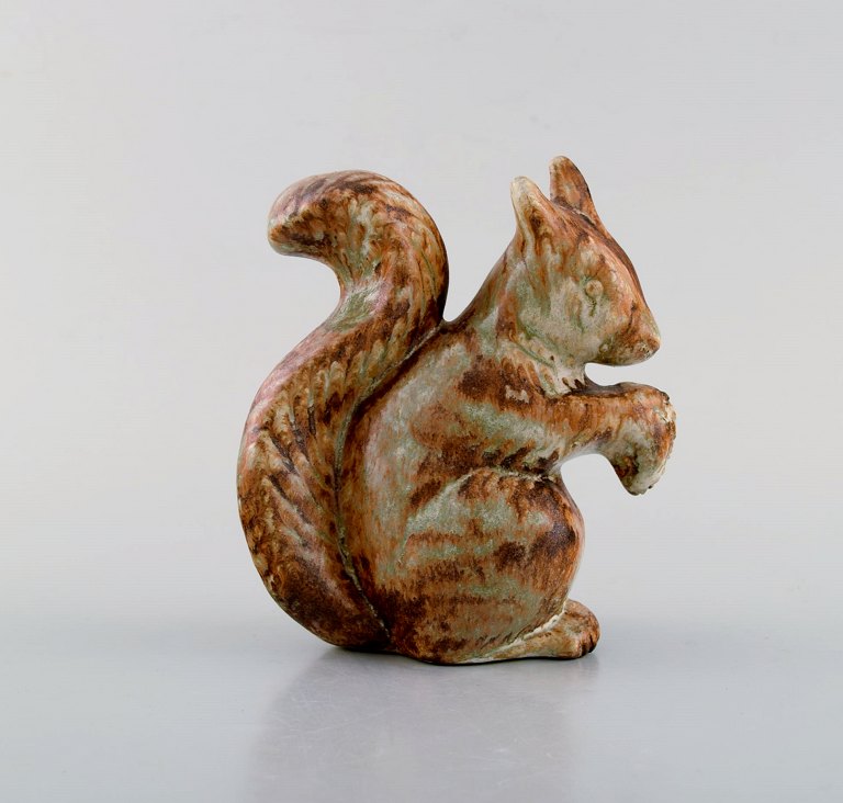 Ego Stengods. Lidkoping, Sweden. Unique squirrels in glazed stoneware. 1960