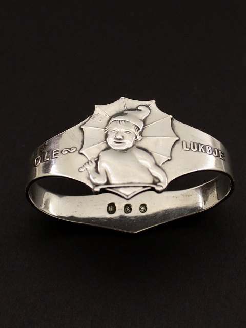 Serviet ring tretårnet sølv "Ole Lukøje"