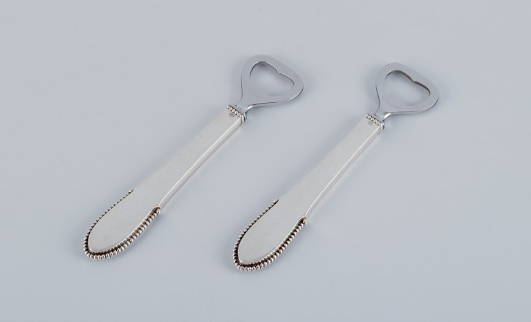 Georg Jensen Beaded.
Two bottle openers in sterling silver.