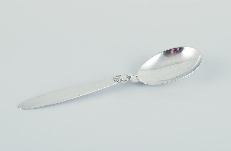 Georg Jensen Cactus. Small serving spoon in sterling silver.