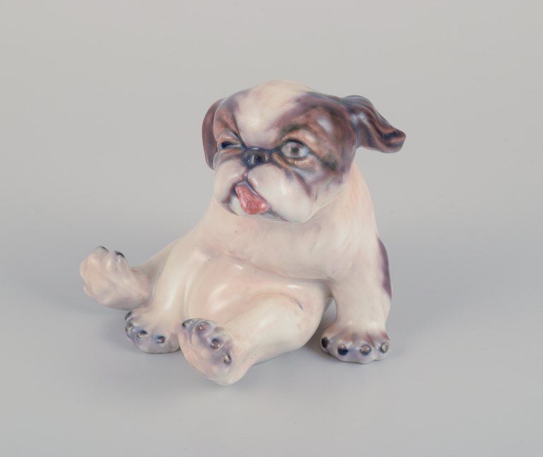 Dahl Jensen porcelain figurine of a Pekingese puppy.